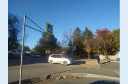 12.10.2023 Новая зебра и пешеходный переход появились на &quot;Швейке&quot; | Администрация муниципального округа город Партизанск Приморского края Официальный сайт