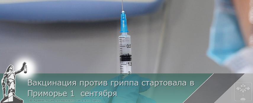 Вакцинация против гриппа стартовала в Приморье 1  сентября | Администрация муниципального округа город Партизанск Приморского края Официальный сайт