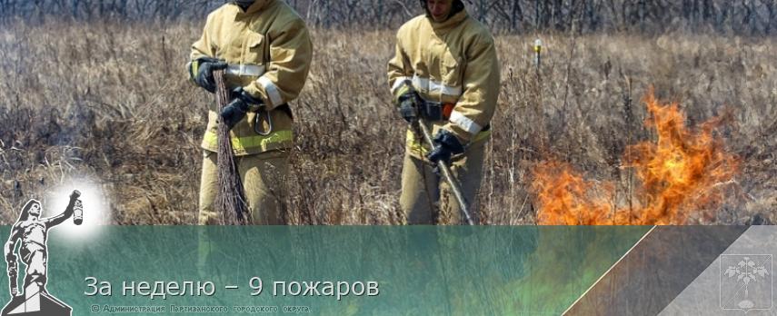 За неделю – 9 пожаров | Администрация муниципального округа город Партизанск Приморского края Официальный сайт