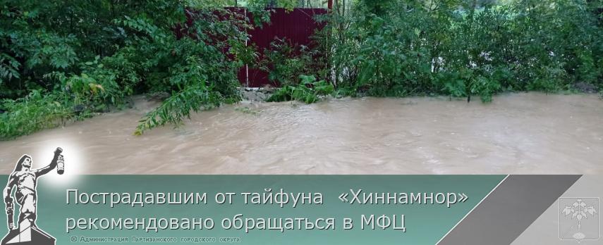 Пострадавшим от тайфуна  «Хиннамнор» рекомендовано обращаться в МФЦ | Администрация муниципального округа город Партизанск Приморского края Официальный сайт