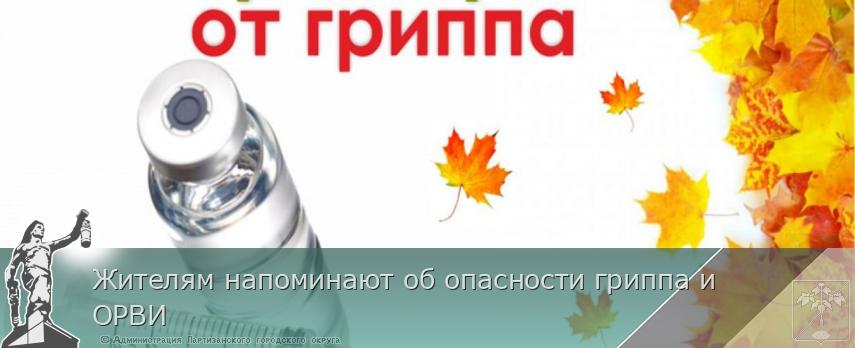 Жителям напоминают об опасности гриппа и ОРВИ | Администрация муниципального округа город Партизанск Приморского края Официальный сайт