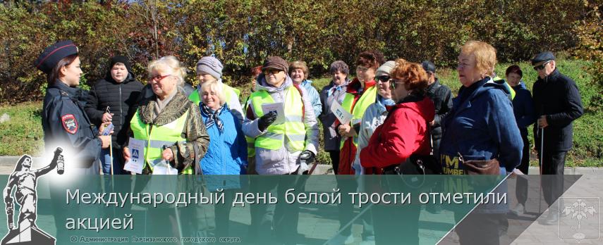 Международный день белой трости отметили акцией | Администрация муниципального округа город Партизанск Приморского края Официальный сайт