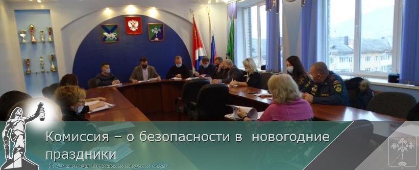 Комиссия – о безопасности в  новогодние праздники | Администрация муниципального округа город Партизанск Приморского края Официальный сайт