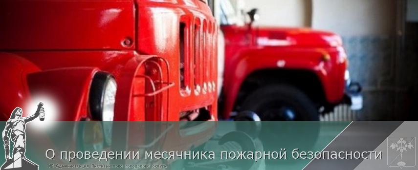 О проведении месячника пожарной безопасности  | Администрация муниципального округа город Партизанск Приморского края Официальный сайт