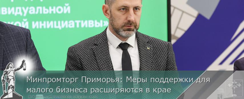 Минпромторг Приморья: Меры поддержки для малого бизнеса расширяются в крае | Администрация муниципального округа город Партизанск Приморского края Официальный сайт