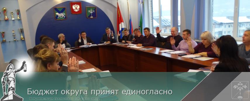 Бюджет округа принят единогласно | Администрация муниципального округа город Партизанск Приморского края Официальный сайт