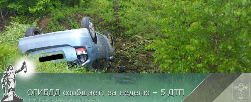 ОГИБДД сообщает: за неделю – 5 ДТП | Администрация муниципального округа город Партизанск Приморского края Официальный сайт